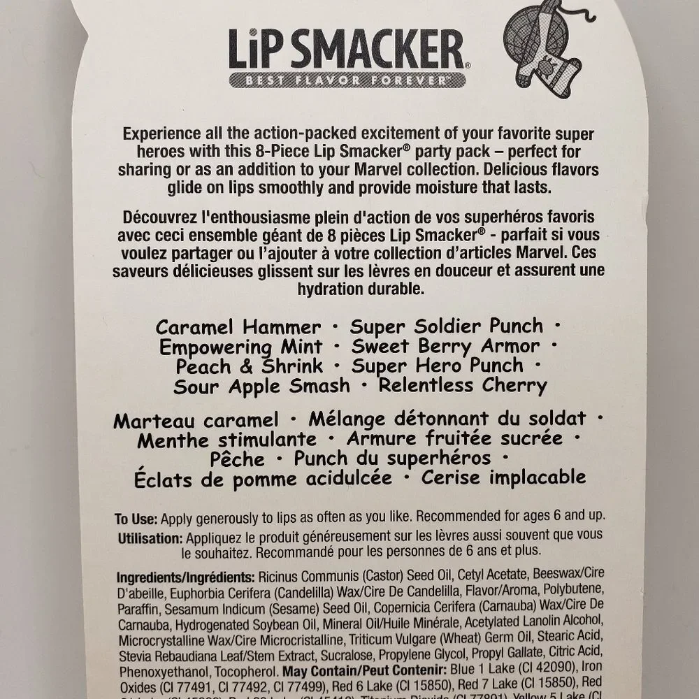 Marvel Avengers lip smackers 8 pack